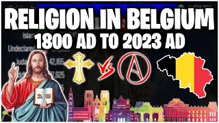 Top Religion Population in the Belgium Kingdom Of Belgium 1800  2023  Religion Growth  jesus [upl. by Proudman51]