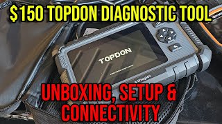 TOPDON ARTIDIAG 500 150 CHEAP DIAGNOSTIC TOOL UNBOXING SETUP CONNECTIVITY AND FIRST IMPRESSIONS [upl. by Nahn857]