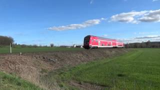 DB Regio Hessen Doppelstockwagen mit 245 016 als RE34 bei Schöneck auf der Niddertalbahn [upl. by Michaela]