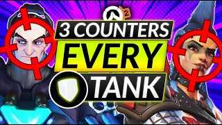 3 COUNTER PICKS EVERY TANK HERO All Roles  Overwatch 2 Meta Guide Season 10 [upl. by Frasier]