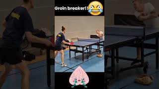 GROIN BREAKER 💀⚰️ tabletennishighlights pingpong tabletennisfun [upl. by Connors]