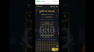 Binance Word of the day 5 Letter words 10112024 Cryptoupdate580 [upl. by Aicilav179]