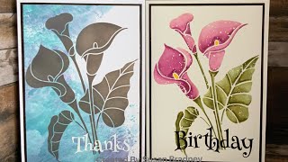 Sweet Poppy Stencils Peace Lily stencil used 2 ways video 27 [upl. by Rosenthal]