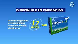 ¡Alíviate de los síntomas de la rinitis alérgica y congestión con Clarityne®D RD [upl. by Issie268]