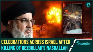 Hezbollah Nasrallah Killed Israel Erupts In Celebration Sings Will fk You Inshallah Hezbollah [upl. by Astiram]