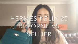 Hermes Kelly 25 Retourne vs Sellier comparison [upl. by Thornton]