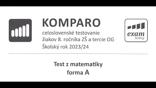 KOMPARO  Matematika 8 ročník školský rok 202324 [upl. by Innor]