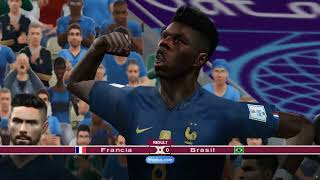 Francia vs Brasil mundial 2022 pes INFINITTY PATCH [upl. by Severin]