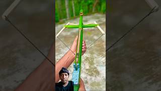 Bamboo creations with new archer and slingshots bamboo toys archery diy slingshots craft [upl. by Dunkin]