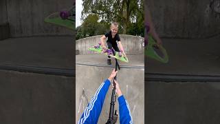 he switched up quick💀 scooter skatepark fail funny comedy sad skate bike diy spanner [upl. by Georgeanna]