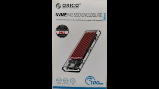 ORICO TCM2C3 NVMe M2 enclosure [upl. by Nnylidnarb]