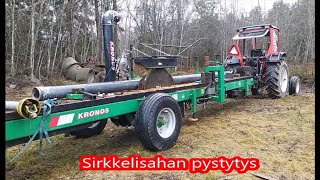 Sirkkelisahan pystystytystä ja manausta [upl. by Mchugh]