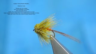 Tying a Golden Yellow Mayfly Muddler by Davie McPhail [upl. by Gnaw82]