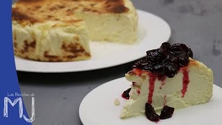 TARTA DE QUESO DE LA VIÑA  Con compota de cerezas [upl. by Hyman556]