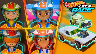 Os Pilotos Hot Wheels Aprendem Novas Habilidades para Salvar a Mega Garagem  Hot Wheels [upl. by Ahsytal]