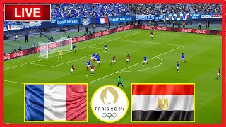 France vs Egypt LIVE  Semifinal Olympic Games Paris 2024  Watch Full Match Live Today PES 2021 [upl. by Juanita301]