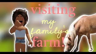 I Visited My Familys Farm CHAOTIC Funny Roblox Bloxburg Family Roleplay [upl. by Cirderf]