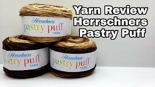 Yarn Review  Herrschners Pastry Puff Yarn  Bag O Day Crochet [upl. by Munford]