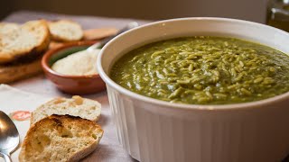 Italian Green Soup Minestra Verde with Pastina Recipe [upl. by Oznarol67]