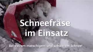 Wintereinbruch – Schneefräse im Einsatz [upl. by Allicerp]