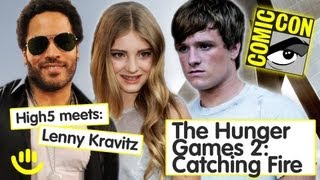 Lenny Kravitz Josh Hutcherson Willow Shields  Catching Fire Interview Part 1 [upl. by Ahsimek974]