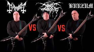 Mayhem VS Darkthrone VS Burzum Guitar Riffs Battle [upl. by Erdman236]