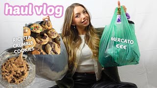 HAUL VLOG 🍁🧥🍪 acquisti al mercato e ricetta crumble cookies [upl. by Koralie]