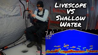 Ice Fishing Shallow Water Panfish With Livescope Plus [upl. by Sloatman935]