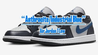 Air Jordan 1 Low “AnthraciteIndustrial Blue”  Detailed look  Price [upl. by Olracnaig]