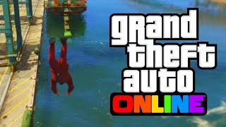 Parkour Swim Race GTA V Funny Moments [upl. by Hopper]