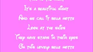 Lady and the TrampBella Notte Lyrics [upl. by Featherstone281]