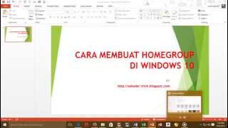 Cara Membuat Homegroup di Windows 10 [upl. by Shih]