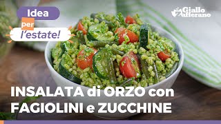 INSALATA di ORZO con FAGIOLINI e ZUCCHINE  Estiva e super facile per un pranzetto in riva al mare [upl. by Ailedamla913]