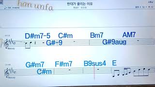 반대가 끌리는 이유보통날GOD💋노래방 통기타  코드 큰악보 가라오케 반주💖Karaoke Sheet Music Chord MR [upl. by Aniraz]