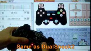 PS2 DualShock2 test on PC  PsJoyCon USB [upl. by Nalid]