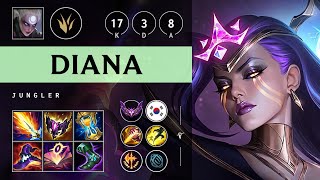 Diana Jungle vs Zac Legendary  KR Master Patch 1421 [upl. by Pulling]