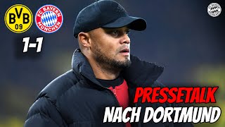 Pressetalk mit Kompany nach dem 11 gegen Dortmund  Bundesliga [upl. by Nnaycnan]