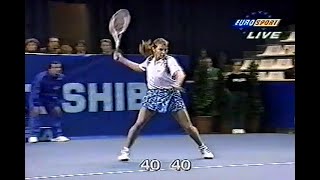 Steffi Graf vs Martina Hingis Paris Indoors 1995 QF [upl. by Idurt686]