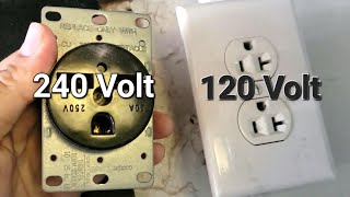 How to replace a 120 volt receptacle with a 240 volt receptacle [upl. by Trow]