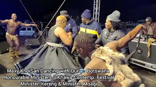 Maxy KhoiSan  Rocks🔥👌🇧🇼Khawa Dune Challenge Contemporary festival with Hon Ministers [upl. by Frederica]