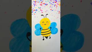 How to draw a Bee easy 🐝 Step by step Drawing for kids [upl. by Pacificia]