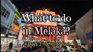 Melaka Road Trip 4D3N  Top food recommendations and things to do melaka malacca malaysia [upl. by Stallworth]