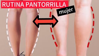 RUTINA de EJERCICIOS para PANTORRILLAS en CASA  Mujer [upl. by Hartfield]