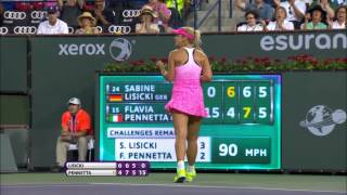 Sabine Lisicki 2015 BNP Paribas Open Hot Shot [upl. by Lleoj170]