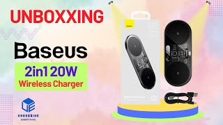 BASEUS DIGITAL LED DISPlAY 2 in 1 WIRELESS CHARGER UNBOXXING  Dual Wireless Charger 20 Watt [upl. by Benito362]