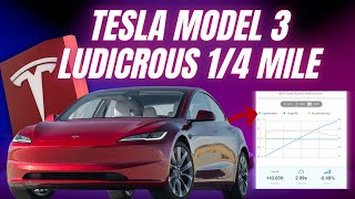 Tesla Model 3 Performance Ludicrous mode quarter mile time revealed [upl. by Takashi]