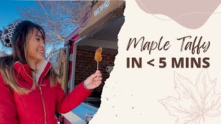 The ONLY maple taffy recipe you need 最天然的加拿大楓糖甜點  shorts [upl. by Thomasine]