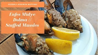 Enfes Midye Dolma Tarifi  Stuffed Mussels Recipe [upl. by Nohsed]