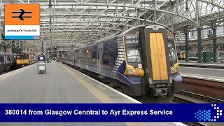 380014 from Glasgow Central to Ayr Express Service [upl. by Hajidak]