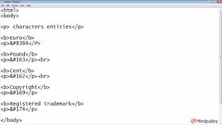 021 Character entities  Html Tutorial In Hindi [upl. by Nylessoj]